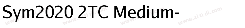 Sym2020 2TC Medium字体转换